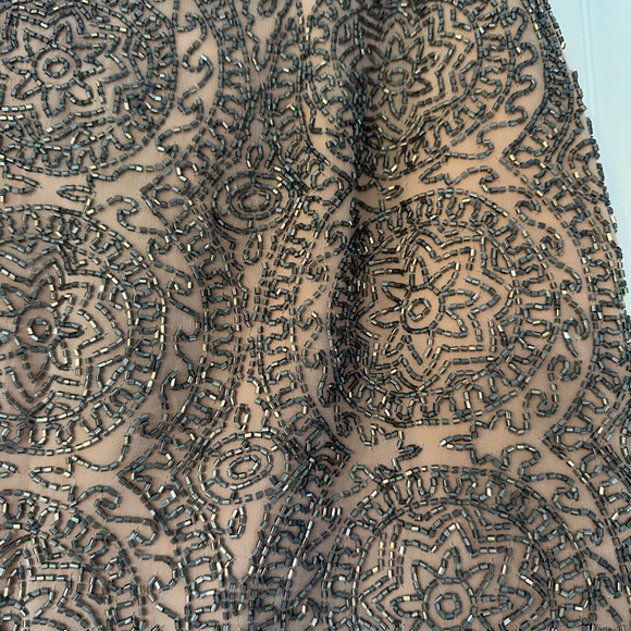 Karina Grimaldi Nude Beaded Mini Skirt - Picture 4 of 10